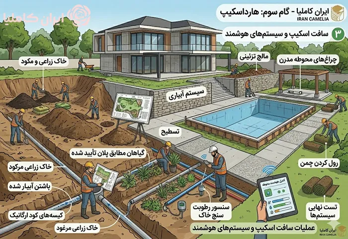 فضاسازی باغچه ویلا